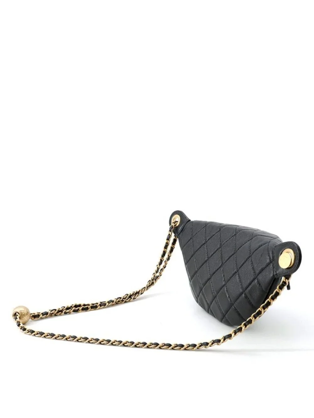 Chanel Belt Bag Quilted CC Logo Lambskin Coco Ball Black - Picture 2 of 10